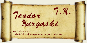 Teodor Murgaški vizit kartica